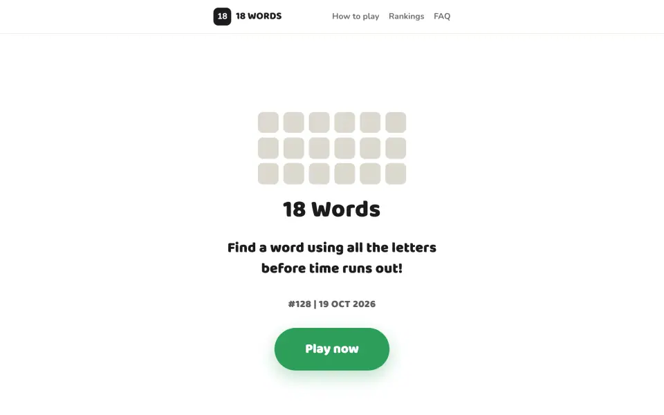 18 Words screenshot