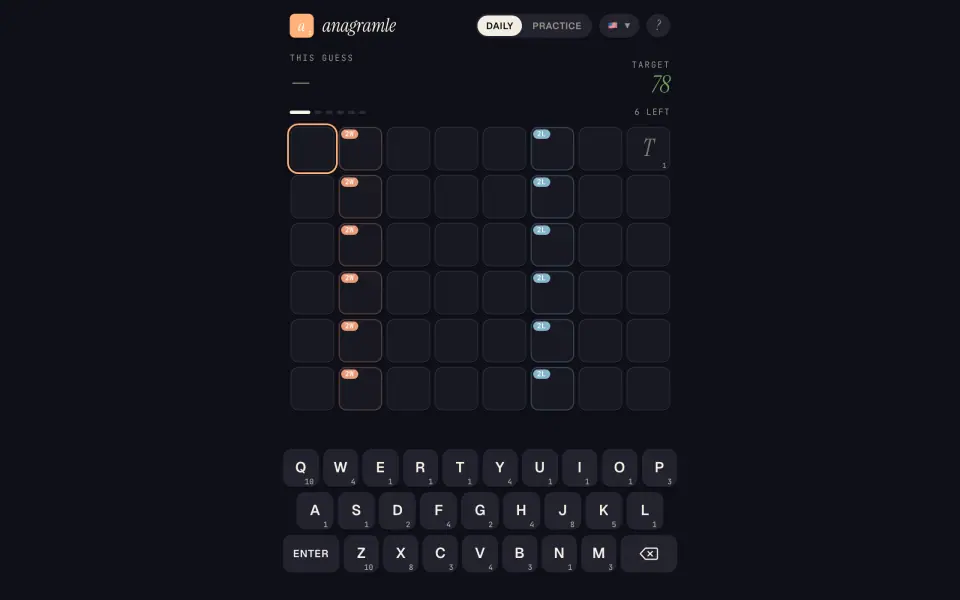 Anagramle screenshot