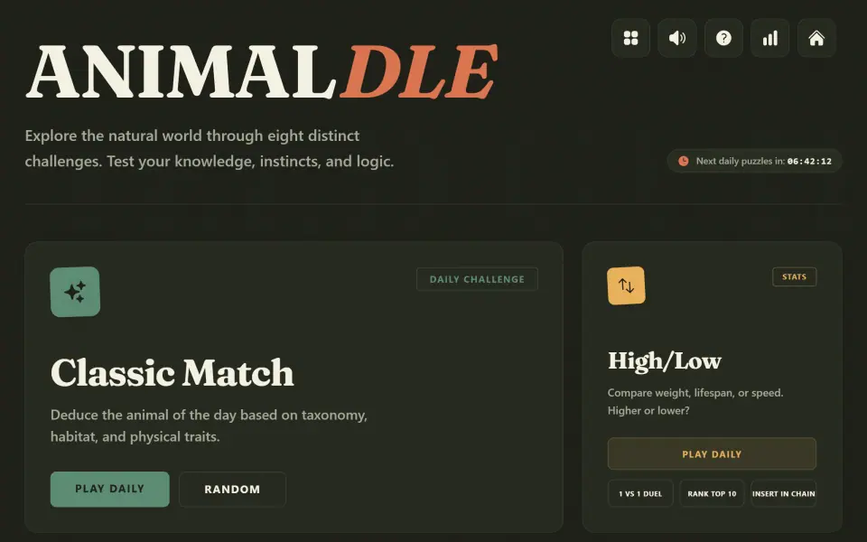 Animaldle screenshot