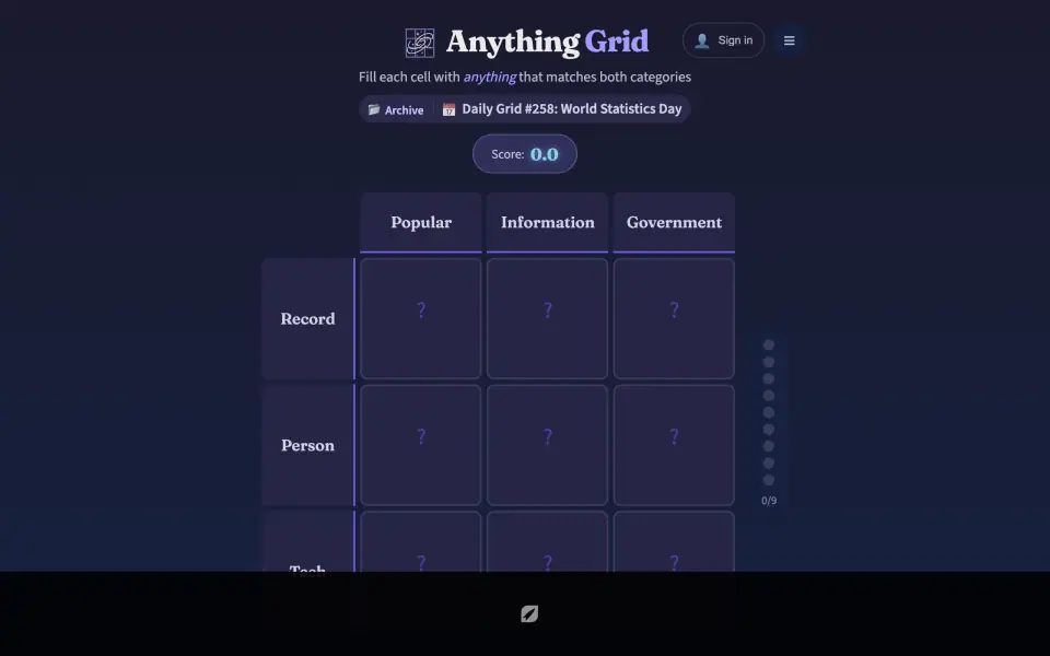 Anything Grid screenshot