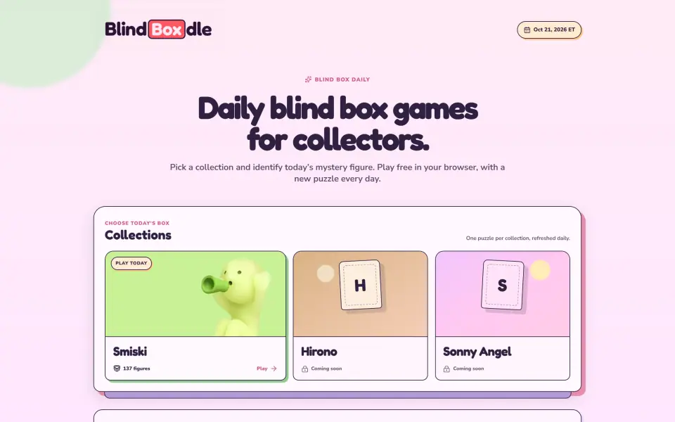 Blind Boxdle screenshot
