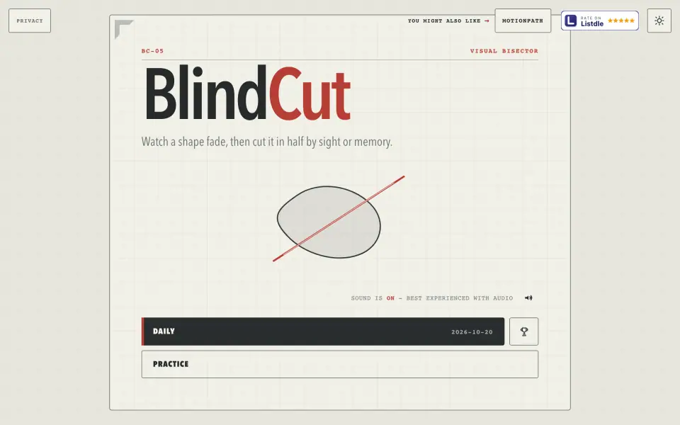 BlindCut screenshot