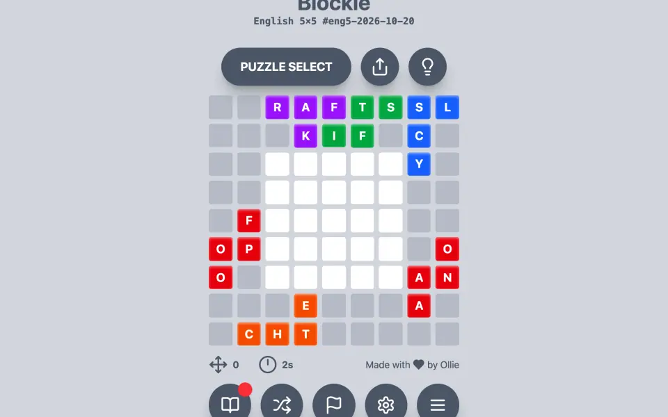 Blockle screenshot