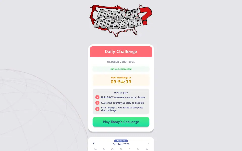 Border Guesser screenshot