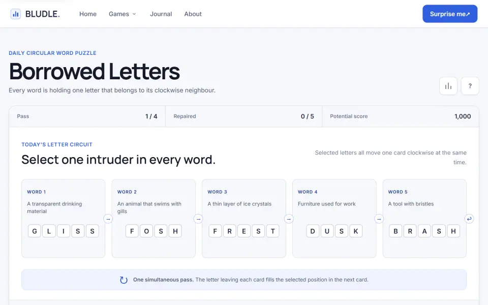 Borrowed Letters screenshot