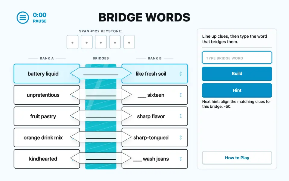 Bridge Words screenshot