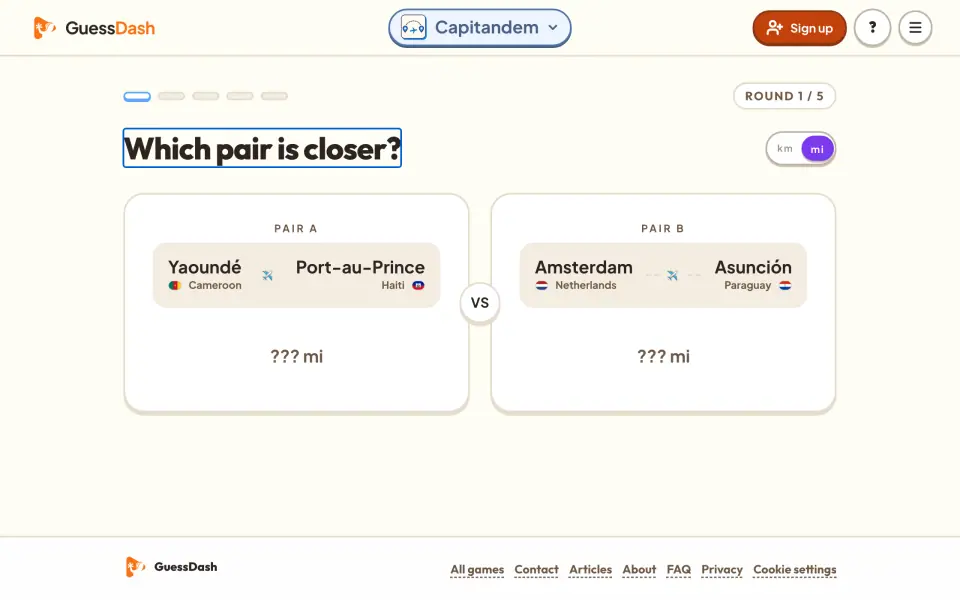 Capitandem screenshot