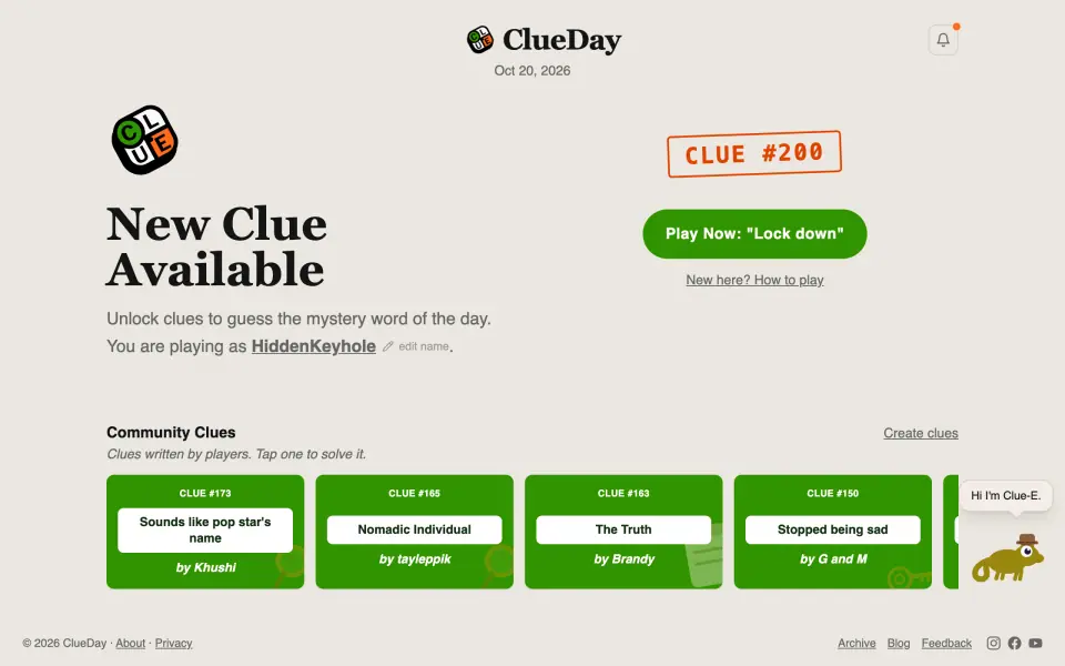 ClueDay screenshot