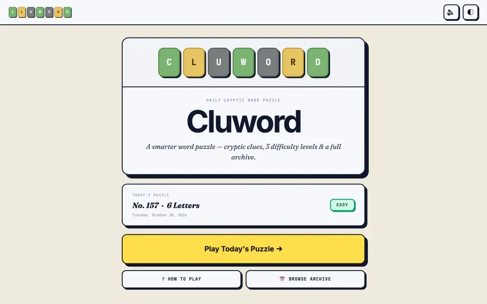 Cluword screenshot