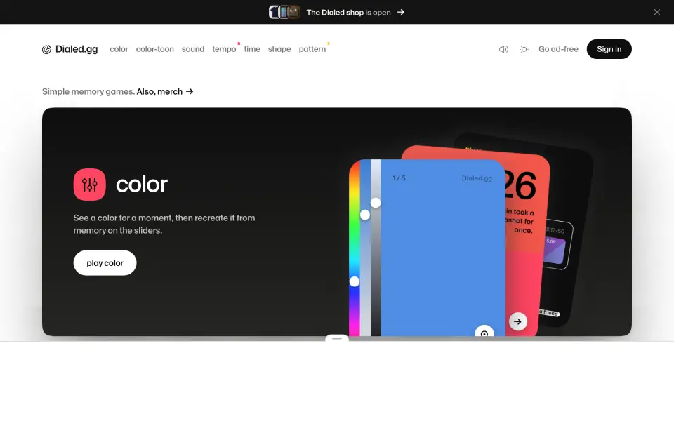 Color screenshot