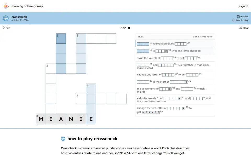 Crosscheck screenshot