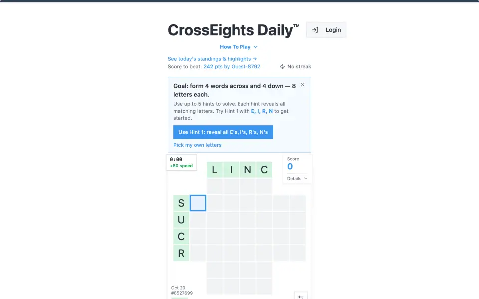 CrossEights Daily screenshot