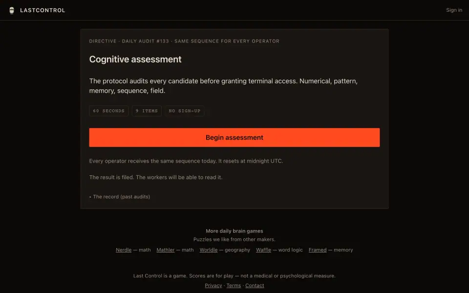 Daily Audit screenshot