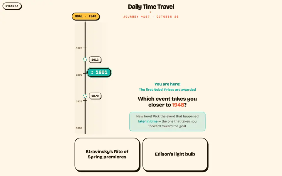 Daily Time Travel screenshot