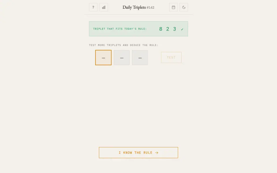 Daily Triplets screenshot