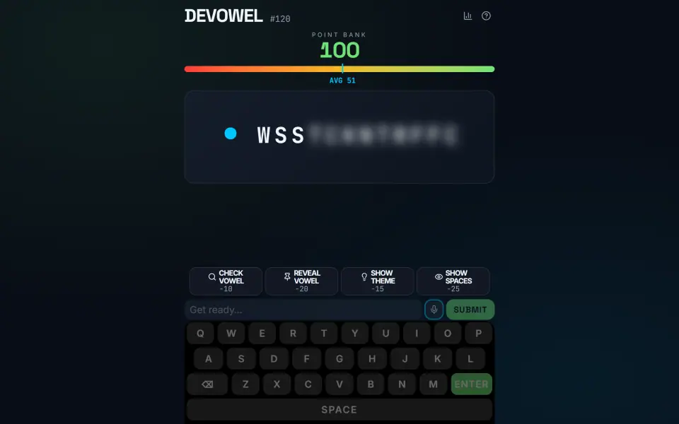 Devowel screenshot