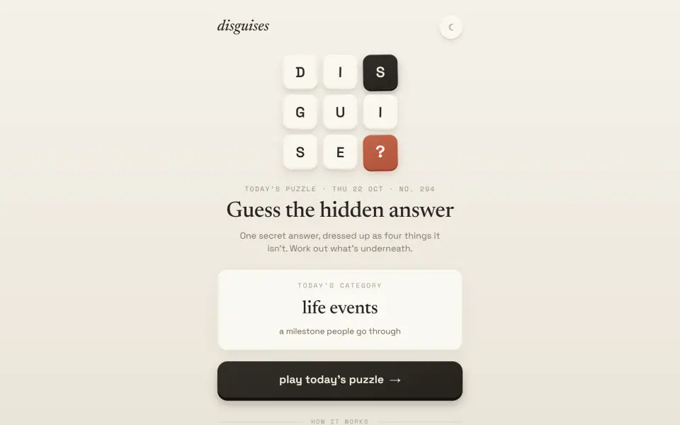 Disguises screenshot