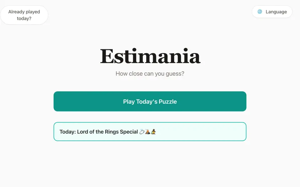 Estimania screenshot