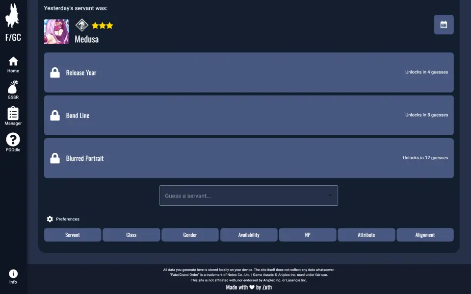 FGOdle screenshot