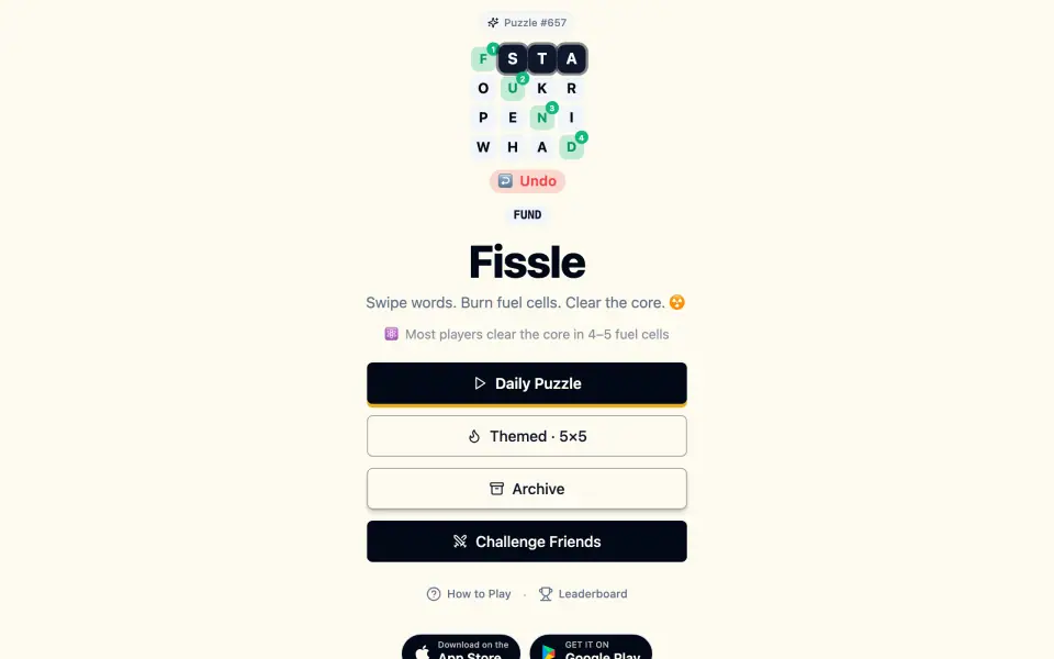 Fissle screenshot