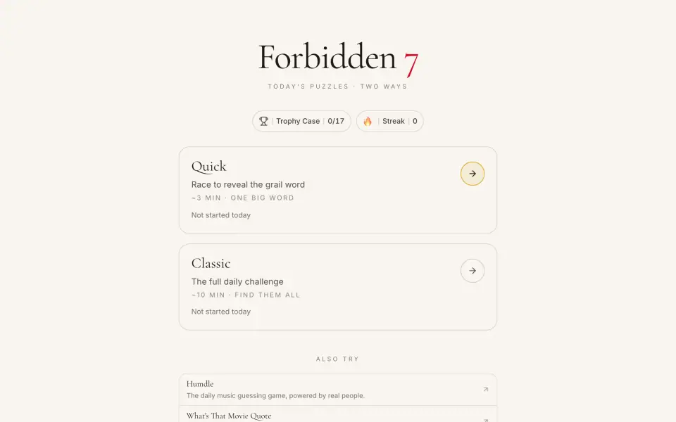 Forbidden 7 screenshot