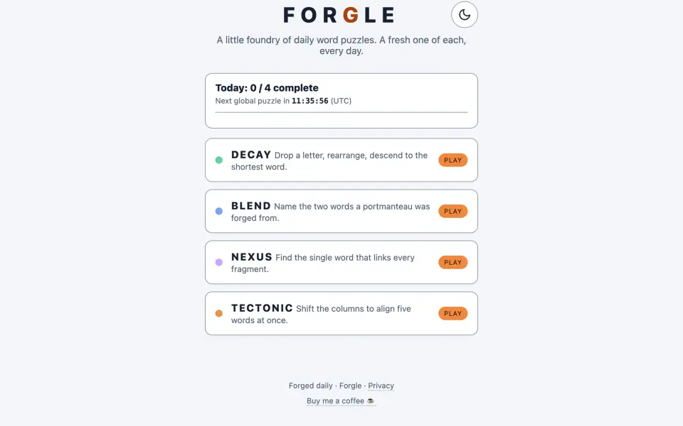 Forgle screenshot