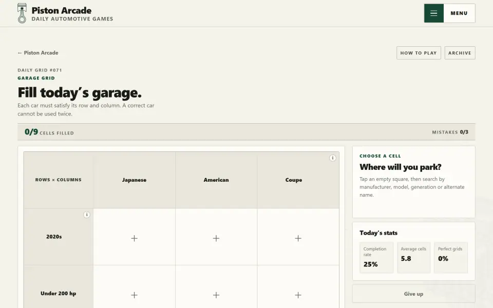 Garage Grid screenshot