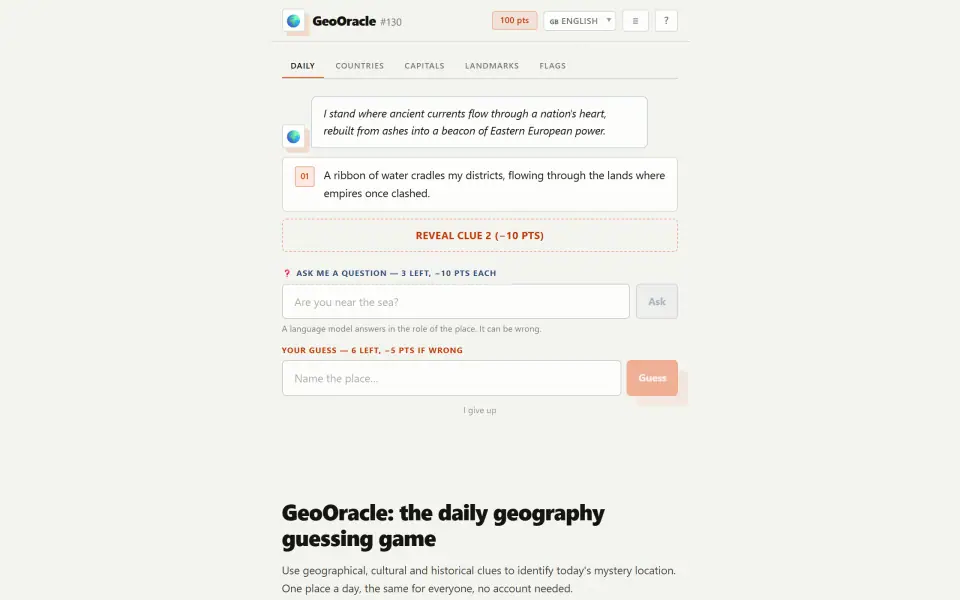 GeoOracle screenshot