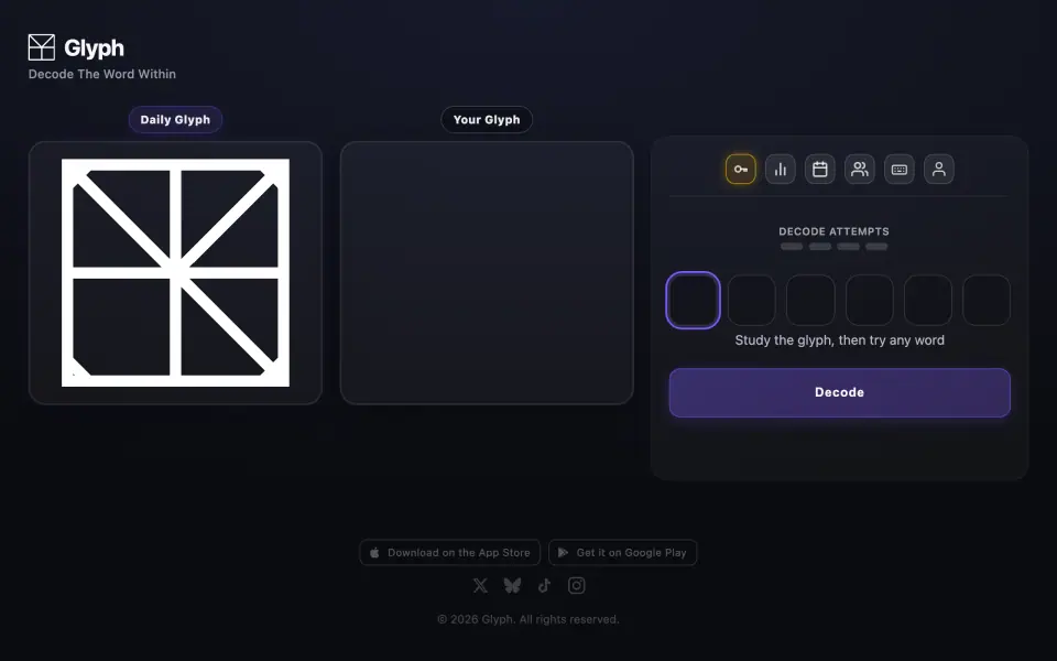 Glyph (layered letters) screenshot