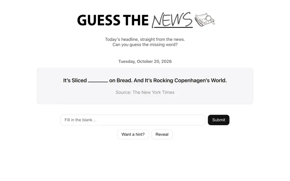 Guess the News screenshot