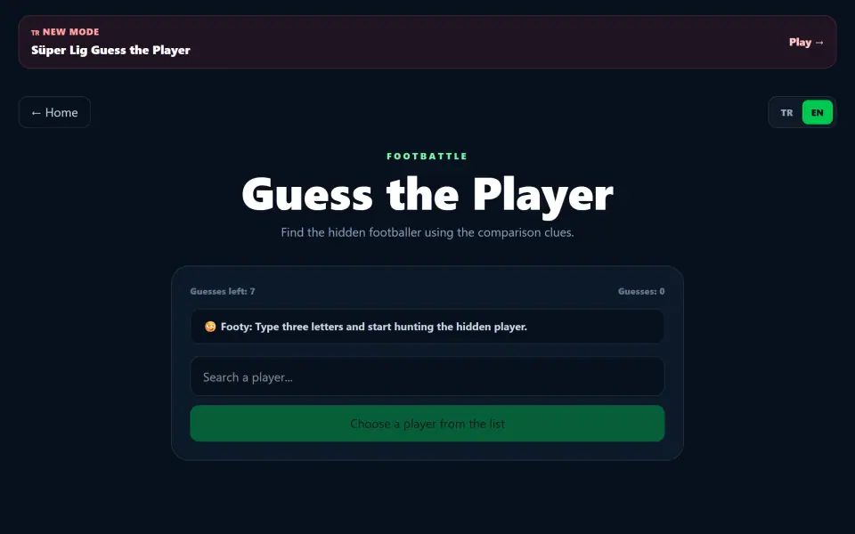 Guess the Player screenshot