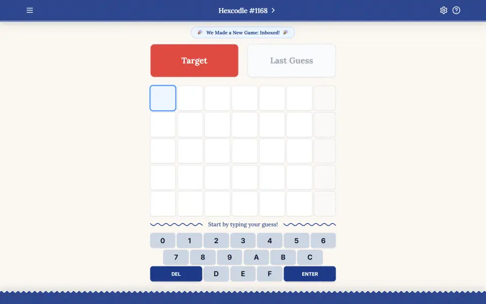 Hexcodle screenshot