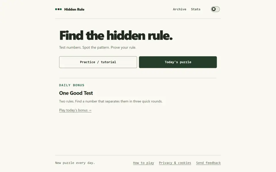 Hidden Rule screenshot