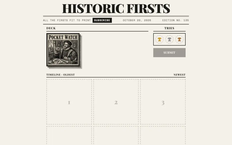 Historic Firsts screenshot