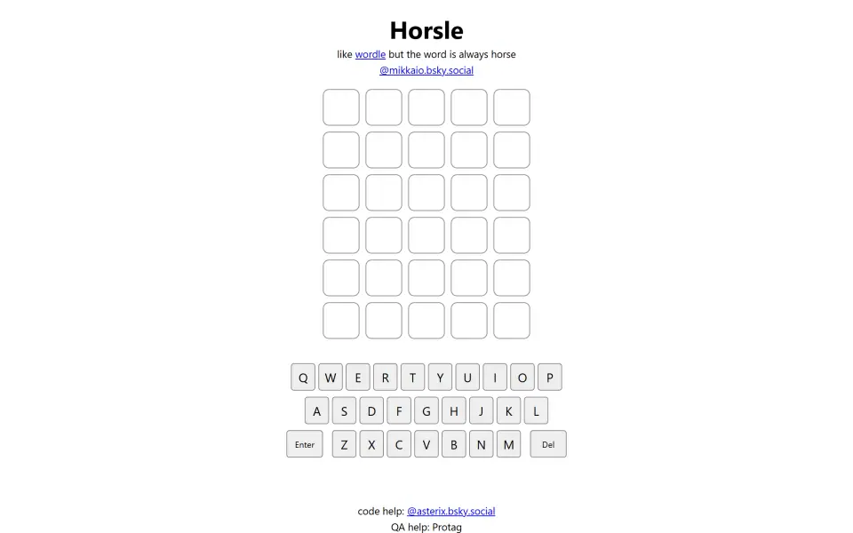 Horsle screenshot