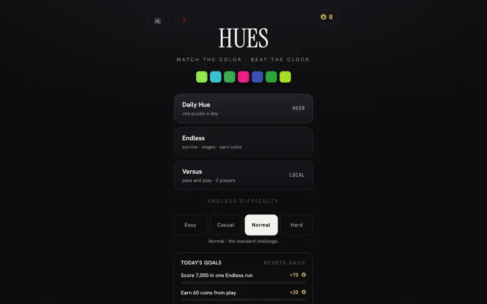 HUES screenshot