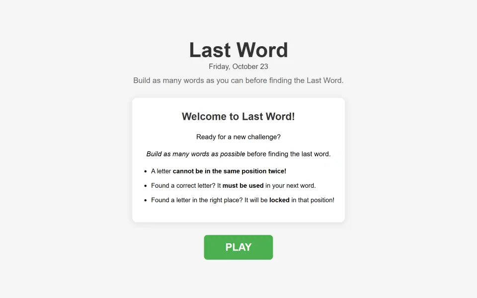 Last Word screenshot