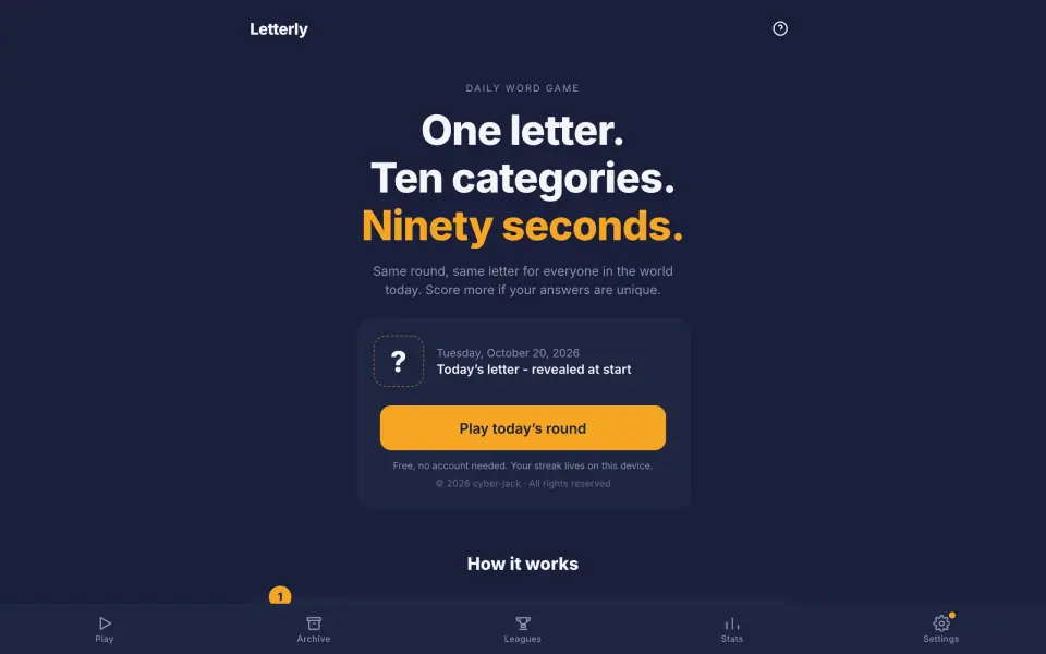 Letterly screenshot