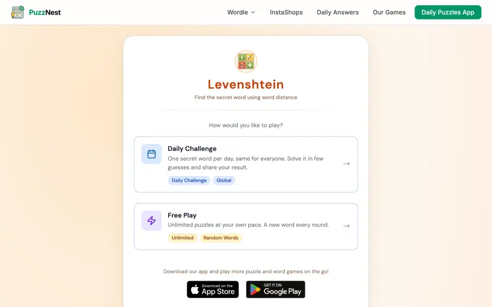 Levenshtein screenshot