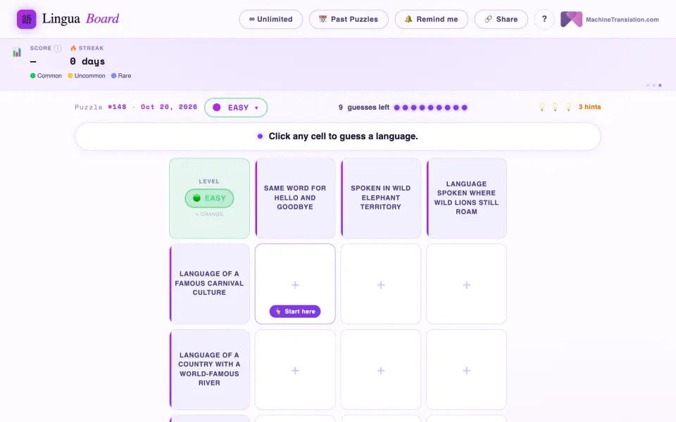LinguaBoard screenshot