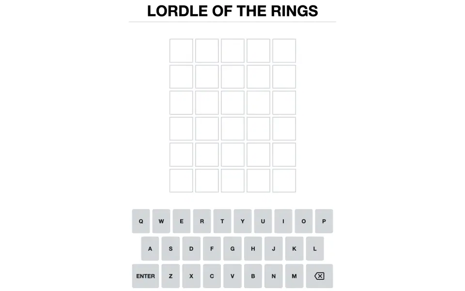 Lordle of the Rings screenshot
