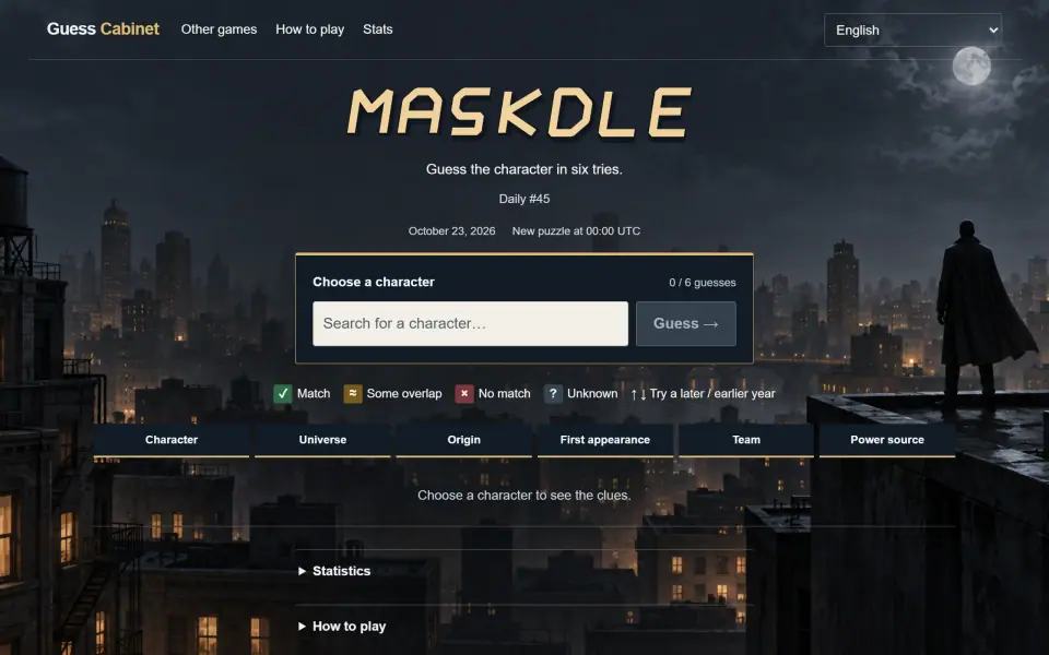 Maskdle screenshot