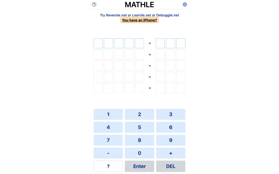 Mathle screenshot