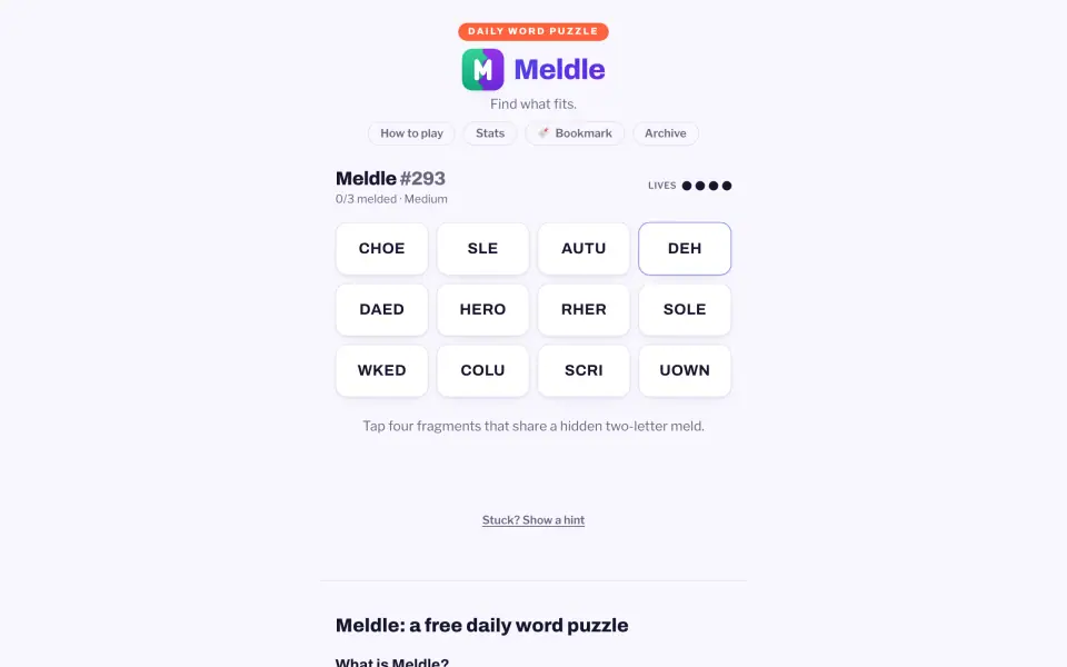 Meldle screenshot