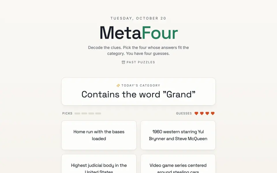 MetaFour screenshot