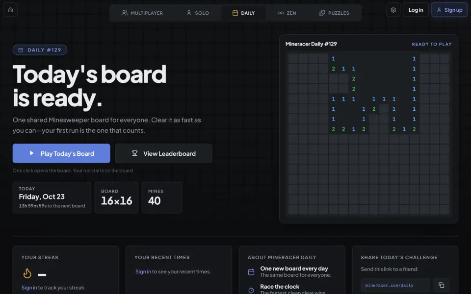 Mineracer Daily screenshot