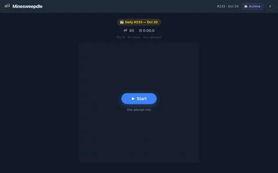 Minesweepdle screenshot