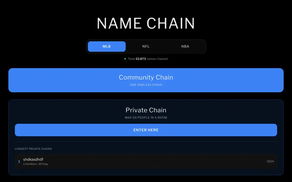 Name Chain screenshot