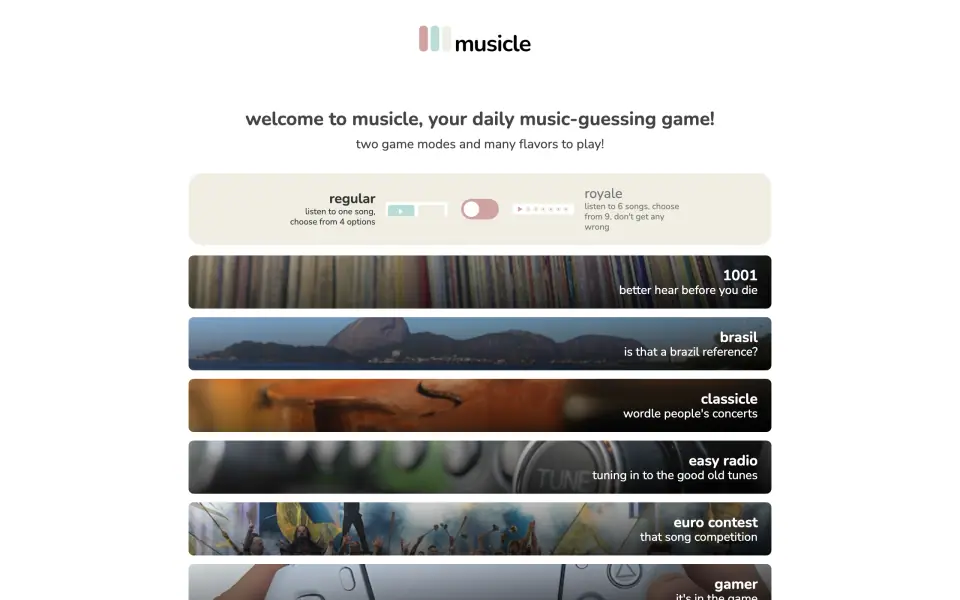 Musicle (album quiz) screenshot