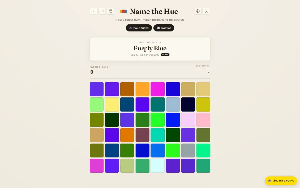 Name the Hue screenshot